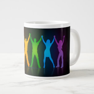 SlipperyJoe's group people holding hands forming l Giant Coffee Mug