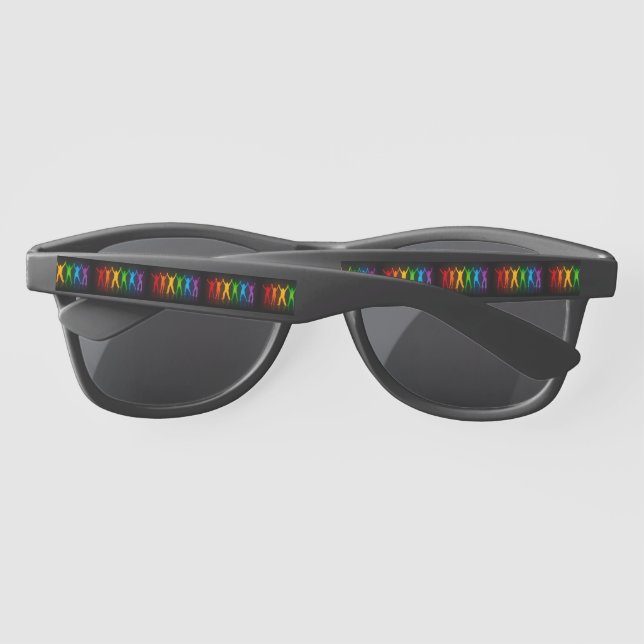 SlipperyJoe's group people holding hands forming l Sunglasses (Back)