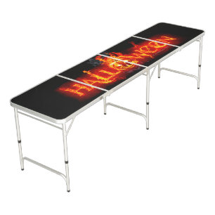 SlipperyJoe's Halloween massive fiery lettering ca Beer Pong Table