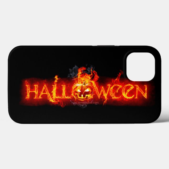 SlipperyJoe's Halloween massive fiery lettering ca Case-Mate iPhone Case (Back (Horizontal))