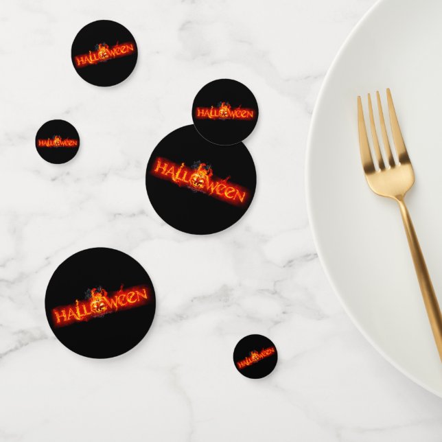SlipperyJoe's Halloween massive fiery lettering ca Confetti (Group)