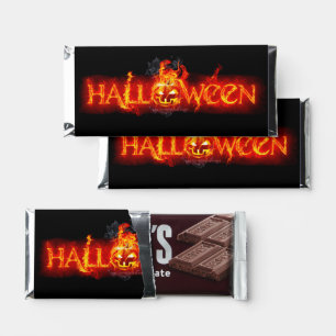 SlipperyJoe's Halloween massive fiery lettering ca Hershey Bar Favors
