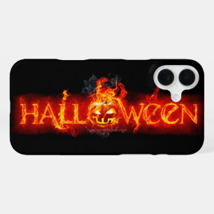 SlipperyJoe's Halloween massive fiery lettering ca iPhone 16 Plus Case