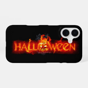 SlipperyJoe's Halloween massive fiery lettering ca iPhone 16 Case