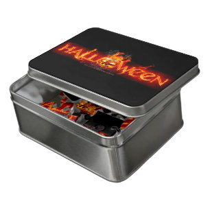 SlipperyJoe's Halloween massive fiery lettering ca Jigsaw Puzzle
