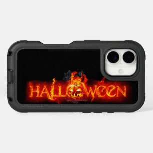 SlipperyJoe's Halloween massive fiery lettering ca iPhone 16 Case
