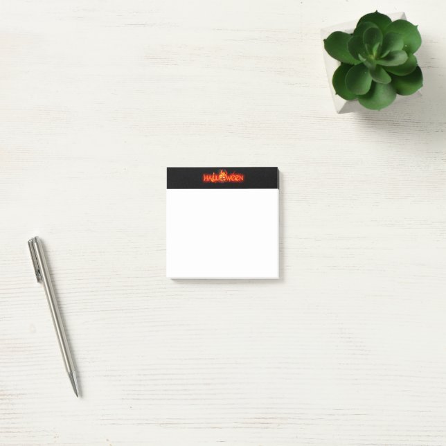 SlipperyJoe's Halloween massive fiery lettering ca Post-it Notes (Office)