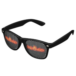 SlipperyJoe's Halloween massive fiery lettering ca Retro Sunglasses