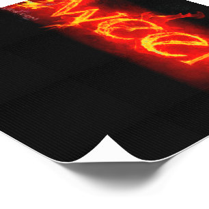 SlipperyJoe's Halloween massive fiery lettering ca Temporary Tattoos