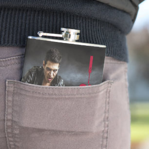 SlipperyJoe's Halloween pale vampiric figure fangs Flask