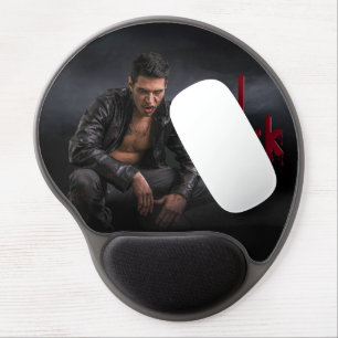 SlipperyJoe's Halloween pale vampiric figure fangs Gel Mouse Pad