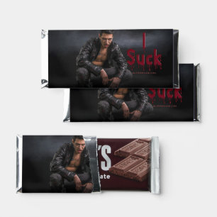 SlipperyJoe's Halloween pale vampiric figure fangs Hershey Bar Favors