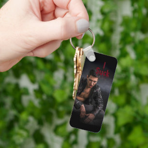 SlipperyJoe's Halloween pale vampiric figure fangs Keychain