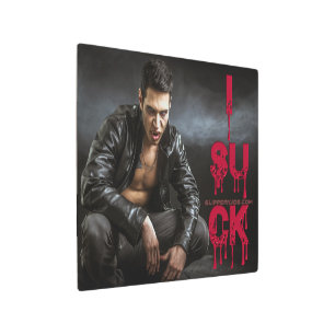SlipperyJoe's Halloween pale vampiric figure fangs Metal Print