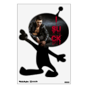 SlipperyJoe's Halloween pale vampiric figure fangs Wall Decal