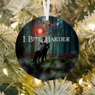 SlipperyJoe's Halloween shirtless muscular man bit Metal Ornament