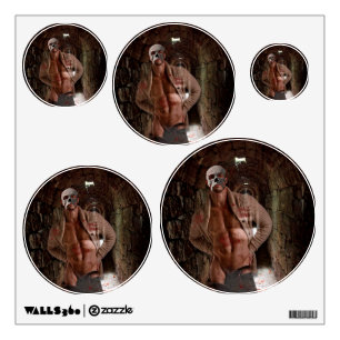 SlipperyJoe's Halloween transparent ghost-like man Wall Decal
