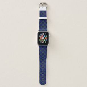 SlipperyJoe's Hanukkah green rows Stars of David c Apple Watch Band