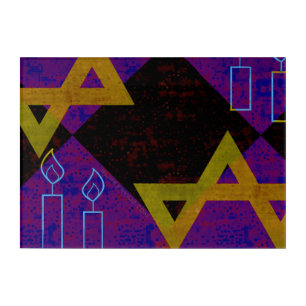 SlipperyJoe's Hanukkah-themed image golden yellow  Acrylic Print