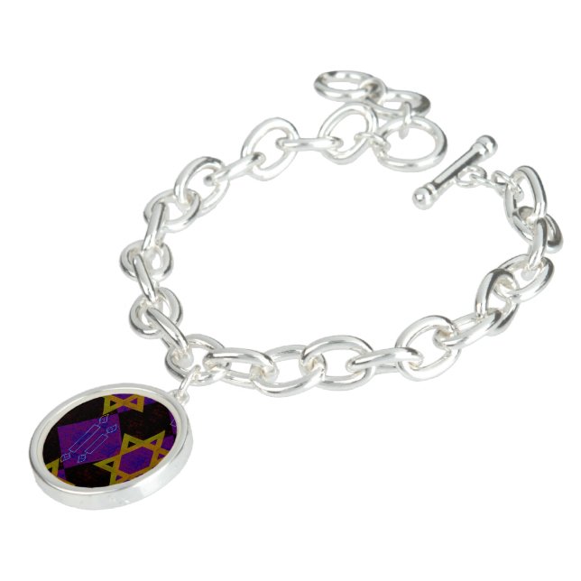SlipperyJoe's Hanukkah-themed image golden yellow  Bracelet (Side)