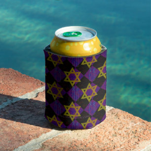 SlipperyJoe's Hanukkah-themed image golden yellow Can Cooler