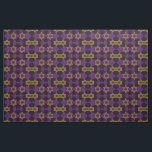 SlipperyJoe's Hanukkah-themed image golden yellow  Fabric<br><div class="desc">SlipperyJoe's Hanukkah-themed image golden yellow Star of David blue candles with orange flames Menorah-inspired art gift idea Jewish identity spirituality holiday retro bold symmetrical pattern diamond-shaped grid background blends tradition and vibrant design purple black checkerboard effect Hebrew religious celebration</div>