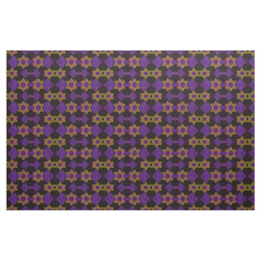 SlipperyJoe's Hanukkah-themed image golden yellow  Fabric