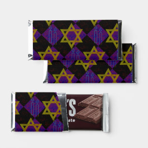 SlipperyJoe's Hanukkah-themed image golden yellow Hershey Bar Favors
