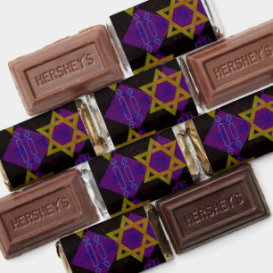 SlipperyJoe's Hanukkah-themed image golden yellow  Hershey's Miniatures
