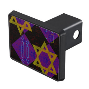 SlipperyJoe's Hanukkah-themed image golden yellow  Hitch Cover