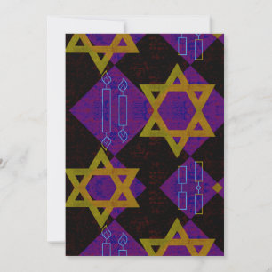 SlipperyJoe's Hanukkah-themed image golden yellow  Holiday Card