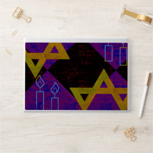 SlipperyJoe's Hanukkah-themed image golden yellow HP Laptop Skin