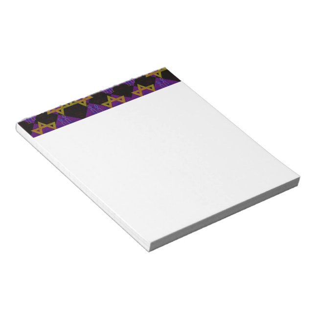 SlipperyJoe's Hanukkah-themed image golden yellow  Notepad (Angled)
