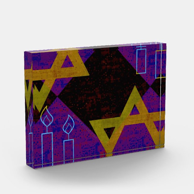 SlipperyJoe's Hanukkah-themed image golden yellow  Photo Block (Left)