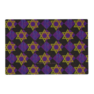 SlipperyJoe's Hanukkah-themed image golden yellow Placemat