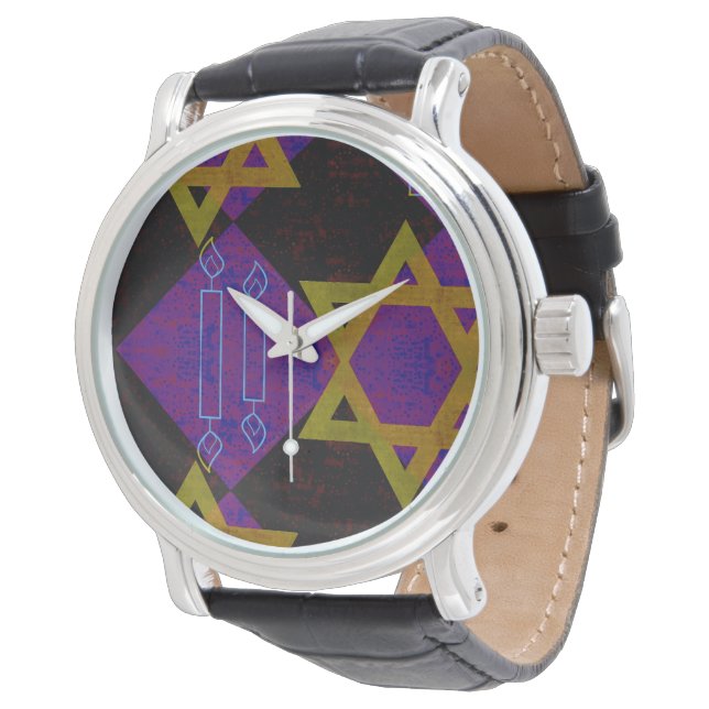 SlipperyJoe's Hanukkah-themed image golden yellow  Watch (Angled)