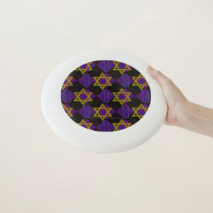 SlipperyJoe's Hanukkah-themed image golden yellow Wham-O Frisbee