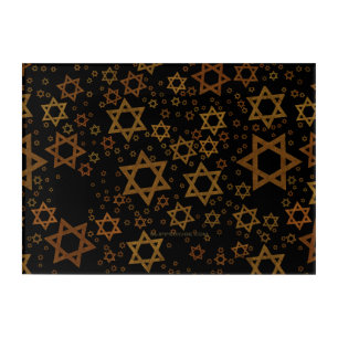 SlipperyJoe's Hanukkah-themed Star David artistic  Acrylic Print