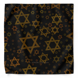 SlipperyJoe's Hanukkah-themed Star David artistic Bandana