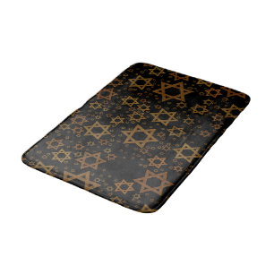 SlipperyJoe's Hanukkah-themed Star David artistic  Bath Mat