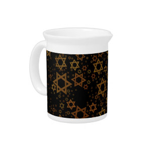 SlipperyJoe's Hanukkah-themed Star David artistic  Beverage Pitcher