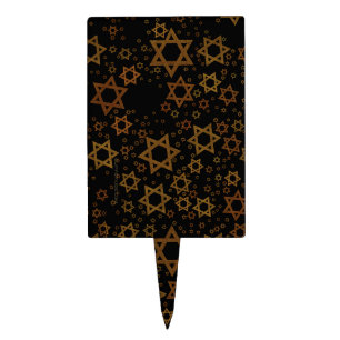 SlipperyJoe's Hanukkah-themed Star David artistic  Cake Topper