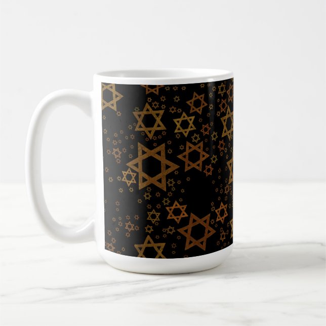 SlipperyJoe's Hanukkah-themed Star David artistic  Coffee Mug (Left)