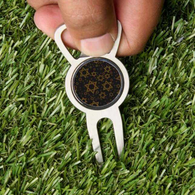 SlipperyJoe's Hanukkah-themed Star David artistic  Divot Tool (Insitu 1)