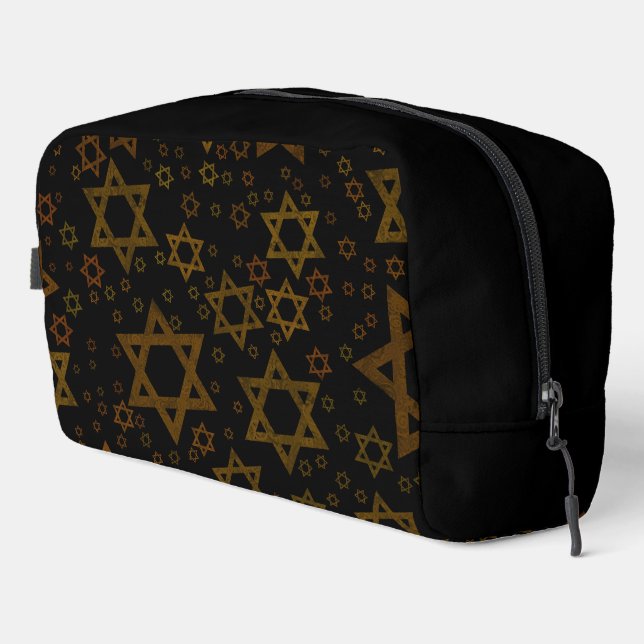 SlipperyJoe's Hanukkah-themed Star David artistic  Dopp Kit (Right Corner)