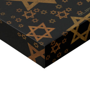SlipperyJoe's Hanukkah-themed Star David artistic  Faux Canvas Print