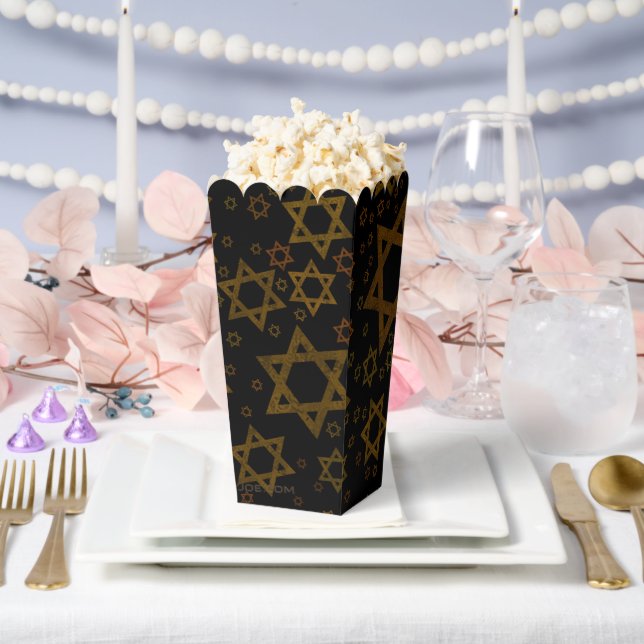 SlipperyJoe's Hanukkah-themed Star David artistic  Favor Boxes (Wedding)