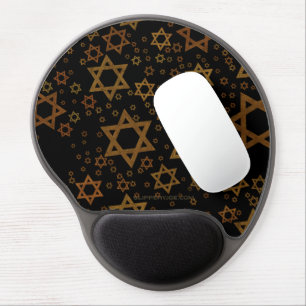 SlipperyJoe's Hanukkah-themed Star David artistic  Gel Mouse Pad