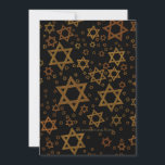 SlipperyJoe's Hanukkah-themed Star David artistic  Holiday Card<br><div class="desc">SlipperyJoe's Hanukkah-themed Star David artistic candlelight festive glow light and resilience themes modern reverent for Jewish holidays varying sizes metallic tones gold bronze deep brown rich black background evokes Hebrew tradition elegance symmetrical pattern gifts decorations rhythmic ceremonial visual flow significant symbol religion</div>