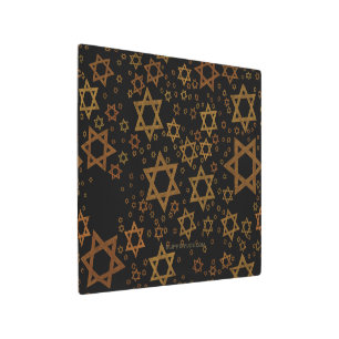 SlipperyJoe's Hanukkah-themed Star David artistic  Metal Print